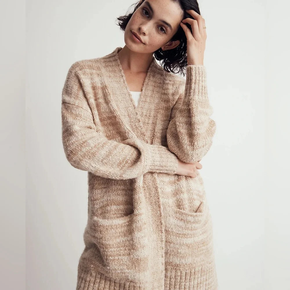 Madewell Space-Dyed Long Cardigan Sweater